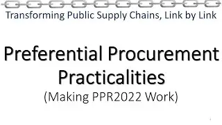 Making Preferential Procurement Work