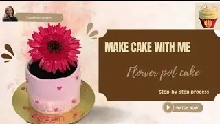 Trending flower pot cake in chocolate flavor with fresh flowers 🌻🌹