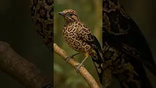 White-rumped shama with a python-like pattern #birds #shorts #beautifulbirds #viral #ai