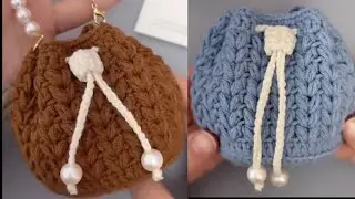  Crochet wheat stitch bag|how to crochet easy mini bag step by step tutorial for beginners 