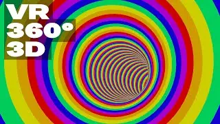 3D VR360 Rainbow Ride | Virtual Reality Tunnel [8K, 60fps]