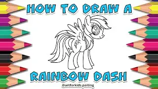 how to draw a Rainbow Dash