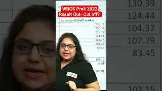 WBCS Preliminary 2022 Result Out  #wbcs2022prelims #wbcs2022result #wbcsprelims2022cutoff