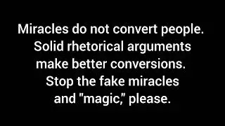 Stop the FAKE magic tricks, please.