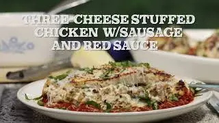 Three-Cheese Stuffed Chicken with Sausage and Red Sauce (STUFFED CHICKEN BREAST SERIES)