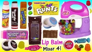 Magical Lip Balm MIXER 4! Turns Candy into LIP GLOSS! Runts Tootsie Roll DOTS Gushers! FUN