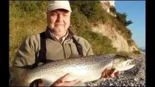 Kystfiskeri efter havørred på Stevns Klint