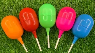 Satisfying video Asmr Lollipops candy and chocolate gummy candy unboxing video