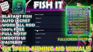 FISH IT ROBLOX SCRIPT 2026 AUTO FISHING 15X SPEED NO VISUAL!! | SMOOTH UI & PASTEBIN 100 % FREE