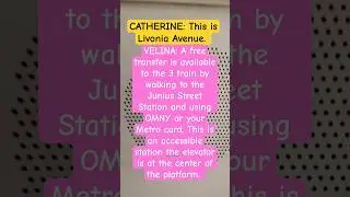 Late night transfer announcement at Livonia Avenue Junius Street
