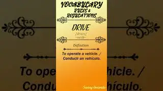 Vocabulary - Rules and Regulations - Drive | #shorts #english #vocabulary