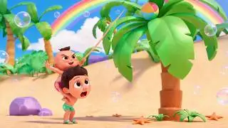 Beach Ball Game Song for Kids 🏐⛱️ Fun Play Outside With My Friend 🎵 Funny Beach Day Adventure