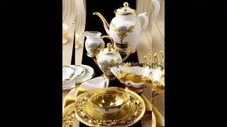 Luxury tea set design 2025//italian tea set design//bone china tea set design//#babar#vlogs#shorts