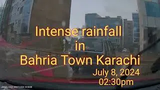 Intense rainfall in Bahria Town Karachi (July 8, 2024)