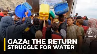 Returning Palestinians struggle for water as most of Gaza's infrastructure destroyed by Israel