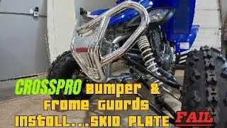 NEVER BEFORE SEEN CROSSPRO FRAME GUARDS & FRONT BUMPER INSTALL ON THE RAPTOR 660!!!😍🤯