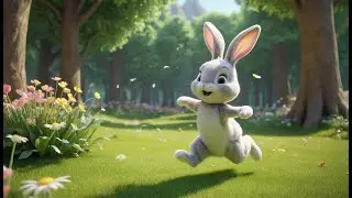 Five Little Bunnies Jumping on the Ground | Fun Bunny Counting Rhyme for Kids | Learn with Laughter
