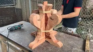 Amazing Tree Stump Transformation! How to Build a High-Value Round Table from a Tree Stump