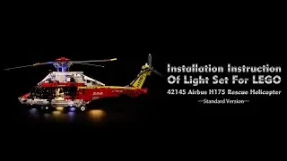 Installation Instruction Of Light Set For LEGO 42145 Airbus H175 Rescue Helicopter.