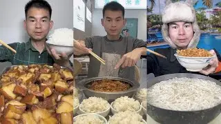 Mukbang Foodie Meat 🍖🥓 Pork Chicken 🍗 Noodles 🍜 with Chinese food #eating #pork #noodles #food 