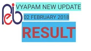 VYAPAM RESULT 2018//NEW UPDATE 2018