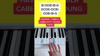Havana - Camila Cabello ft. Young Thug (Piano Tutorial) #havana #havanacamilacabello #pianobeginner