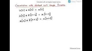 Convolution with unit sample/impulse function