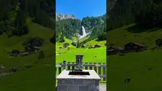 Would you live here? 😍 #switzerland #mountains #travel #beautifulnature #hiking #waterfall #uri