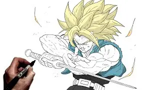 Как нарисовать Супер Сайяна будущего Транкса | Пошаговая инструкция | Dragon Ball