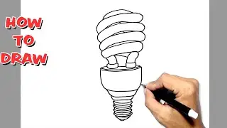 How to Draw Fluorescent Bulb || light bulb