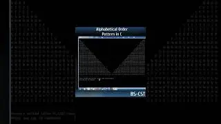 Nested Loop- Alphabetical Pattern #shorts