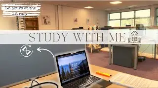 Study with me at the HOSPITAL LIBRARY 🏥 / Rainy morning  / 1.5 - hour study session