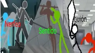 Explicaci&oacute;n de las 3 peleas stickman de rojo verde y az&uacute;l 