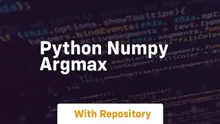 python numpy argmax