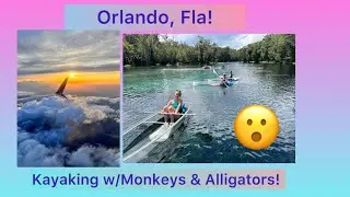 FLY ✈️ with us to ORLANDO FLA! Kayak with alligators & monkeys! 🐒 🐊