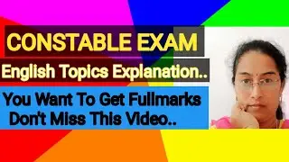 English Topics Explanation for AP Constable Exam,-2023.