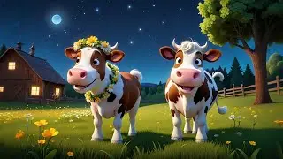 Six Little Cows Moo in Tune | Farm Animal Song for Kids | Counting, Singing & Fun Learning Rhyme