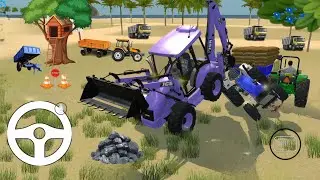 🔴 Drive jcb and truck load bori into unloading 🏗️ from Dumper truck in tractor trolley #jcb #tractor