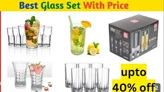 Top 5 best water glass set with price|| #waterglass #wineglasses #juiceglass #whiskyglass #glass set