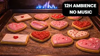 12H Valentine's Day Cookie Oven Ambience &ndash; Baking Heart & Love Letter Cookies (No Music)