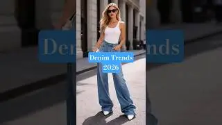 Denim Trends 2026 : Puddle Hem Style #fashion #shorts