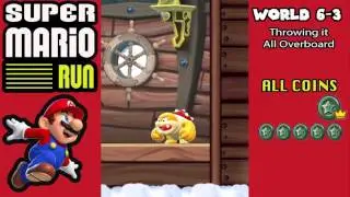 Super Mario Run: world 6-3 Throwing it All Overboard (Level 3 All Icon)