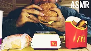 ASMR MCDONALDS BIG TAYSTEE CHEESEBURGER POTATOES NUGGETS COCA COLA/МАКДОНАЛДС БИГ ТЭЙСТИ ЧИЗБУРГЕР
