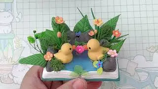 Whimsical Duckling Pond Craft in 3 Minutes! 🐣🌸