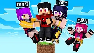 JOGANDO com as GUERREIRAS K-POP em UM BLOCO no Minecraft