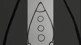 How to draw easy rocket 🚀| #rocket #shortvideo #short #easy and simple drawing #KidsMagicArt #kids