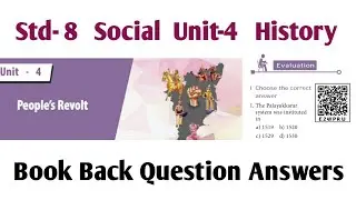 Peoples Revolt class 8 book back answers | 8th std social unit 4 history question answers
