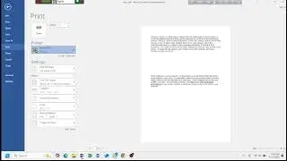 How to write, page setup with print in ms word