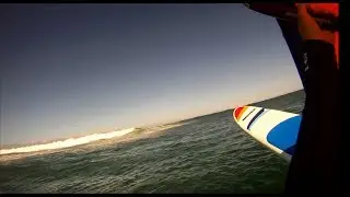 Windsurfer one design wavesailing with Spotty