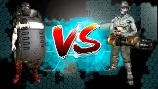 Riot Shield Trooper vs Zombie Commando -  DOOM 3 Monster Infighting